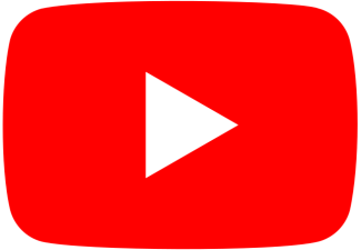 YouTube logosu.  Köşeleri yuvarlatılmış, yatay duran kırmızı bir dikdörtgenin içinde, sağa doğru bakan beyaz bir üçgen ("oynat" düğmesi) var.